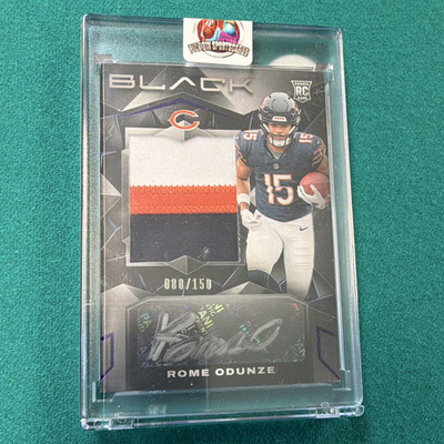 Panini 2024 Black Rome Odunze Bears Rookie Patch Auto Royal #206 /150