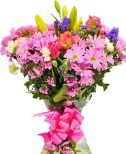 Pink Mixed Fresh Flowers Delivery Next Day Prime UK, Stunning Floral Bouquet, Be