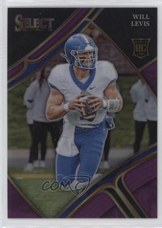 2023 Panini Select Draft Picks Field Level Purple Prizm 15/75 Will Levis 0d44