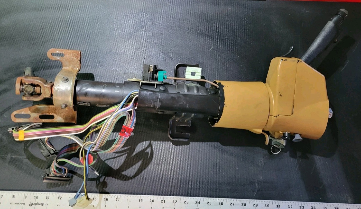 1989 Chrysler TC Maserati Complete Steering Column W/ Key Wiring Blinker Stalk
