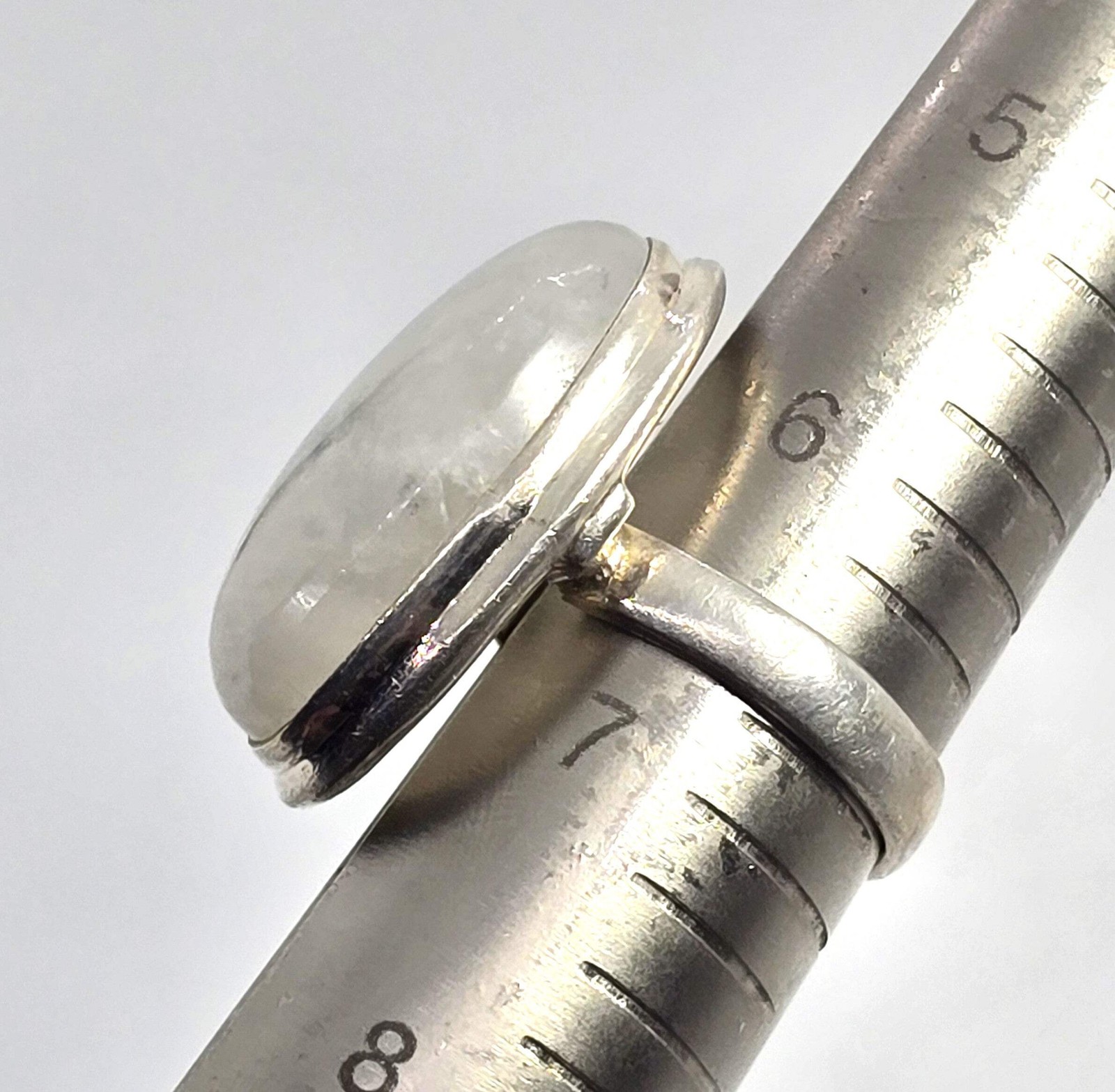 Blue Moonstone large open work solid sterling sil… - image 10