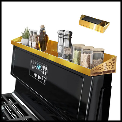 Stutov 30 Magnetic Top Gold Spice Rack And Seasoning For Back Of Rack And
