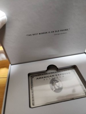 American Express AMEX Platinum Metal Card Type Mirror With Box F/S