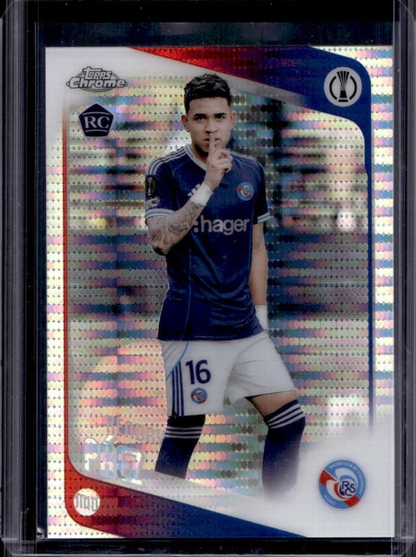 2025-26 Topps Chrome UEFA Kendry Paez RC Pulsar Refractor Rookie #29 Alsace