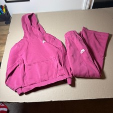 Nike Pink big kids size M sweatshirt and sweatpants set hoodie sweats magenta