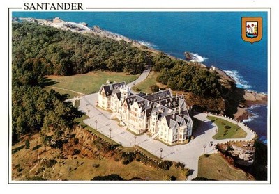 SANTANDER Cantabria ES Fliegeraufnahme Luftbild Palacio-de-la-Magdalena Klippen 