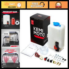 Universal Car Windshield Washer Pump Kit - Fluid Reservoir Bottle 12v Switch