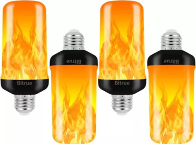 Bitrue LED Flame Effect Light Bulb, 4 Modes Flame Light Bulbs, E26 Base Fire