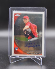 Mike Leake 2010 Topps Chrome Rookie ON CARD Auto- Cincinnati Reds. rookie card picture