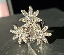 A Simple But Showy Costume Ring Size O - But Can Be Stretched Open If Needed.