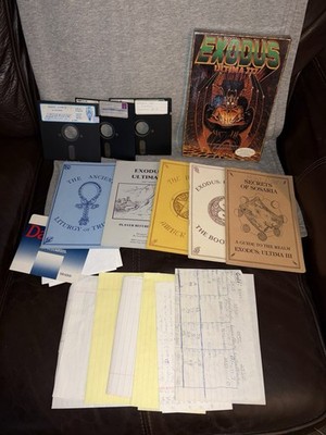 Ultima III Exodus IBM PC Big Box Game 5.25'' 1983 Secrets Of Sosaria Hint Book