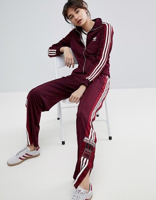 RARE  Adidas Originals Women's Adibreak Track Jacket & Track Pant Set, Maroon