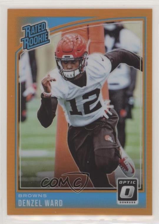2018 Donruss Optic Rated Rookie Orange Prizm /199 Denzel Ward #198 Rookie RC