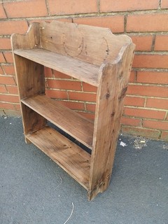 Vintage Old Pine Wall Shelf 3 Tier