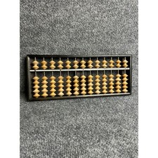 Vintage wooden Japanese Soroban Abacus 13 rods 91 beads homeschool math 5x12
