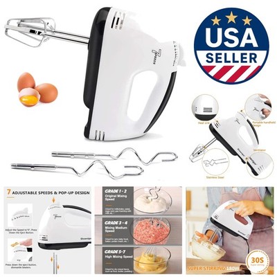 Effortless Mixing: 7-Speed Electric Hand Mixer with Turbo Boost & 5 Accessories
