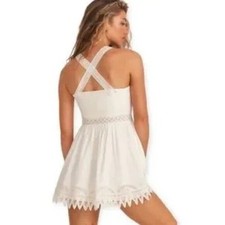 NWT LoveShackFancy Tariah Mini Pinafore Dress in “True White” – Size 10 – $495 R