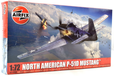 Airfix North American P-51D Mustang 1:72 Scale Plastic Model Plane Kit A01004B