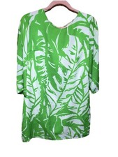 Lilly Pulitzer For Target Womens Size S/P Green/White 3/4 Sleeve Dress
