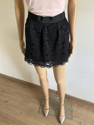 Jupe courte noire en dentelle Morgan taille 38 TBE - Photo 1/4
