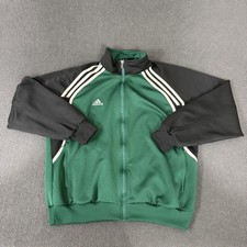 Adidas Track Jacket Mens Small Vintage 3 Stripe Full Zip Soccer Training Gym