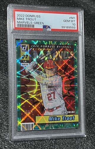 Mike Trout [Green] #M-1 2022 Panini Donruss Marvels card