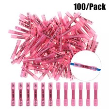 100PCS Heat Shrink But Connector Waterproof Electrical Wire Marine Butt Splice