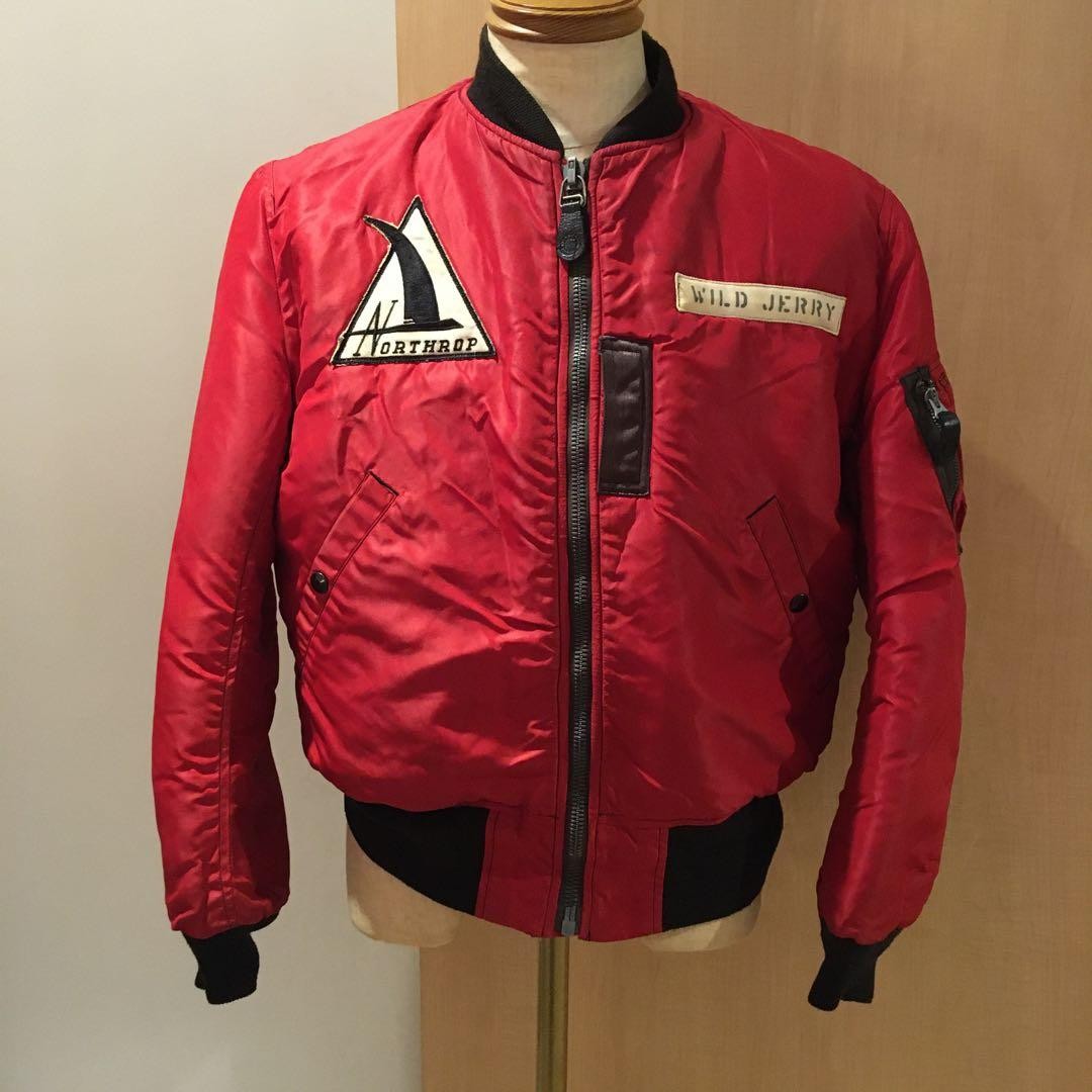 Buzz Rickson's MA-1 Red Flight Jacket Northrop Pa… - image 1