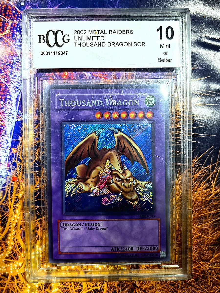 2002 Yugioh Metal Raiders THOUSAND DRAGON MRD-143 Unlimited Secret  Rare(Bccg 10) | eBay