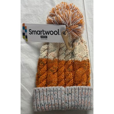 Smartwool Isto Beanie Marmalade Orange Merino Wool Cable  display picture 1