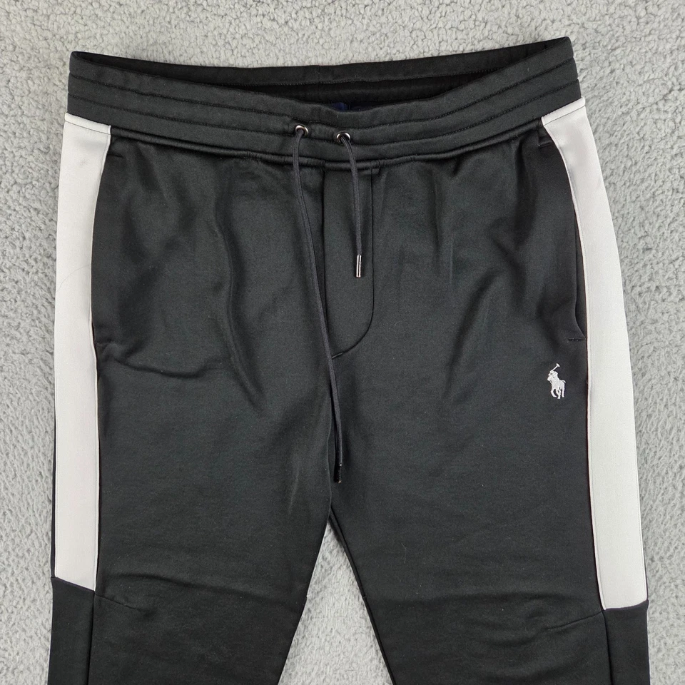Pantalones deportivos Polo Ralph Lauren para hombre M negros rectos de vellón rendimiento Foto 2 de 4