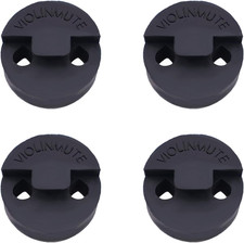 4 Pack Violin Practice Mute for Violin and Small Viola, round Tourte Style Rubbe
