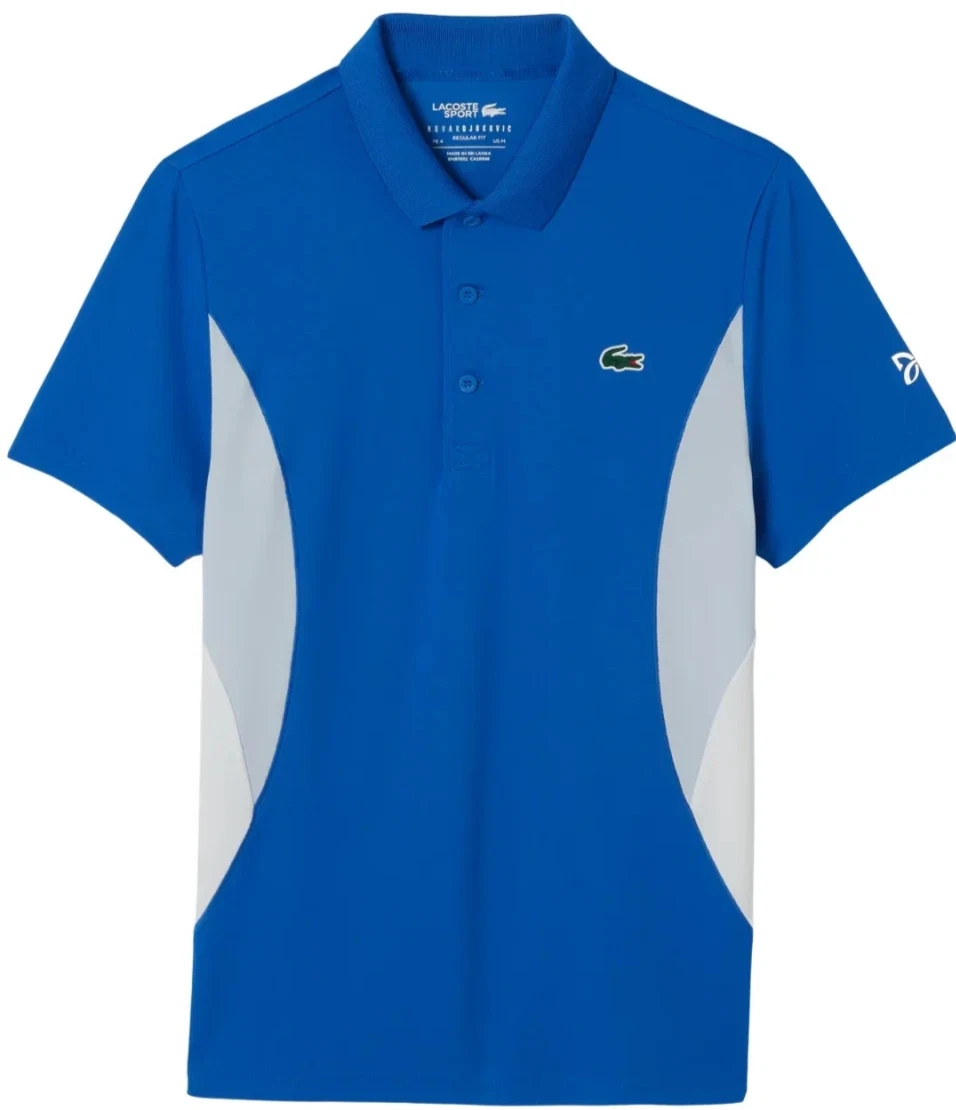 Lacoste Men's Novak Djokovic Polo Shirt Size M Blue