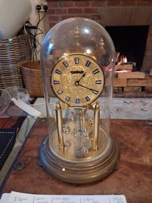 XLarge Kundo Jubiläumsuhr 400 Tage Torsion mechanisch Kunststoffkuppel 12''