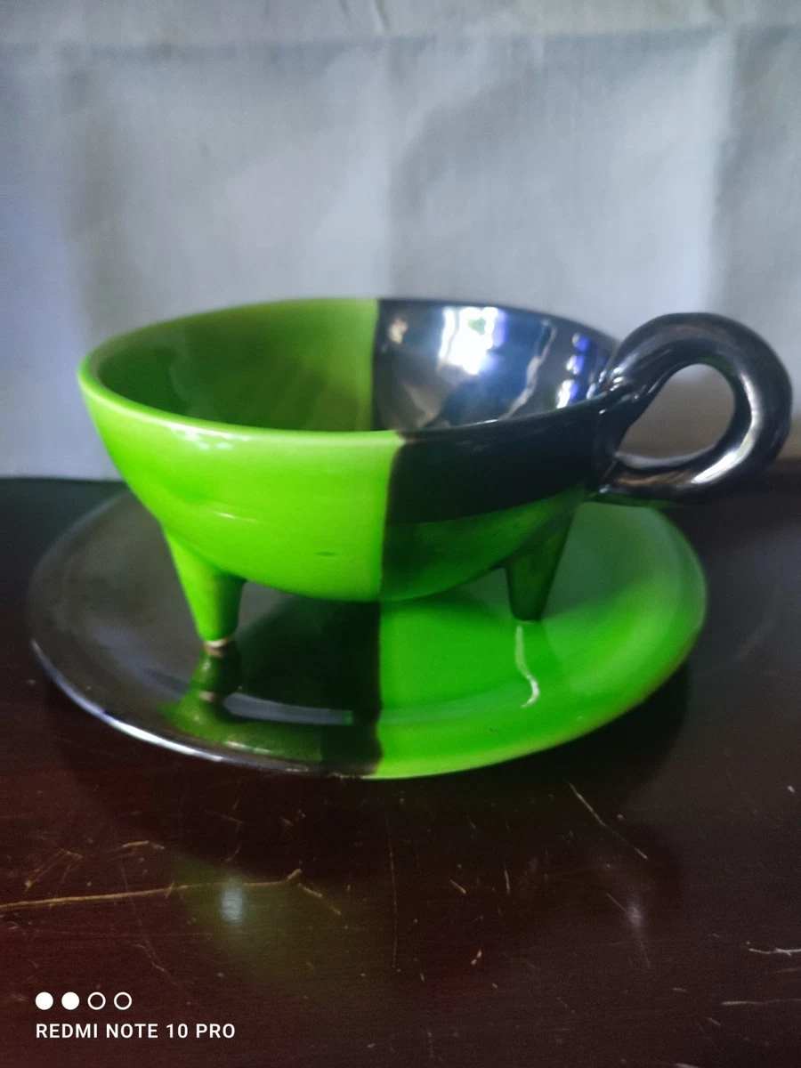 Lot De 2 Tasses Vintage En Faïence De Vallauris, Roger Et Odette, Made In France