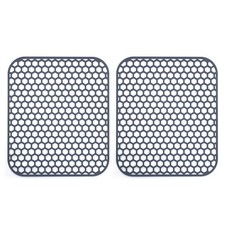 2 Pack 13.7"x 11.7" Silicone Kitchen Sink Protector Mat - Kitchen Grid Access...
