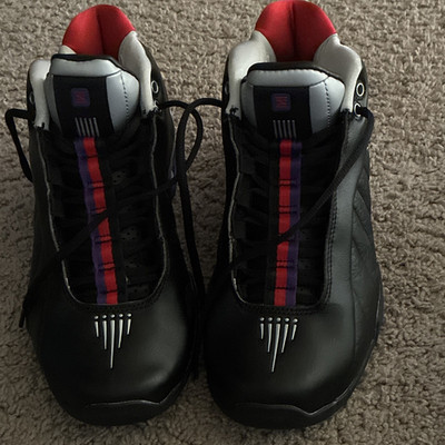 Nike Shox BB4 Retro Olympics Men's Basketball Shoes White Silver Navy AT7843-100