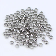 120pcs 1.5-4mm Stainless Steel Crimp End Stopper Spacer Beads for Jewelry Making