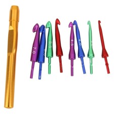 1 Set Knitting Tools Mixed Aluminum Crochet Kit Case Needles Crochet Hook Travel