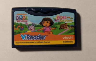 Vtech V.Reader Dora The Explorer and The Three Little Pigs Ages 3-5 New Sealed