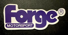 Forge Motorsport sticker. Blue Matte  Finish. 2-7/8”X 1” Self Adhesive.