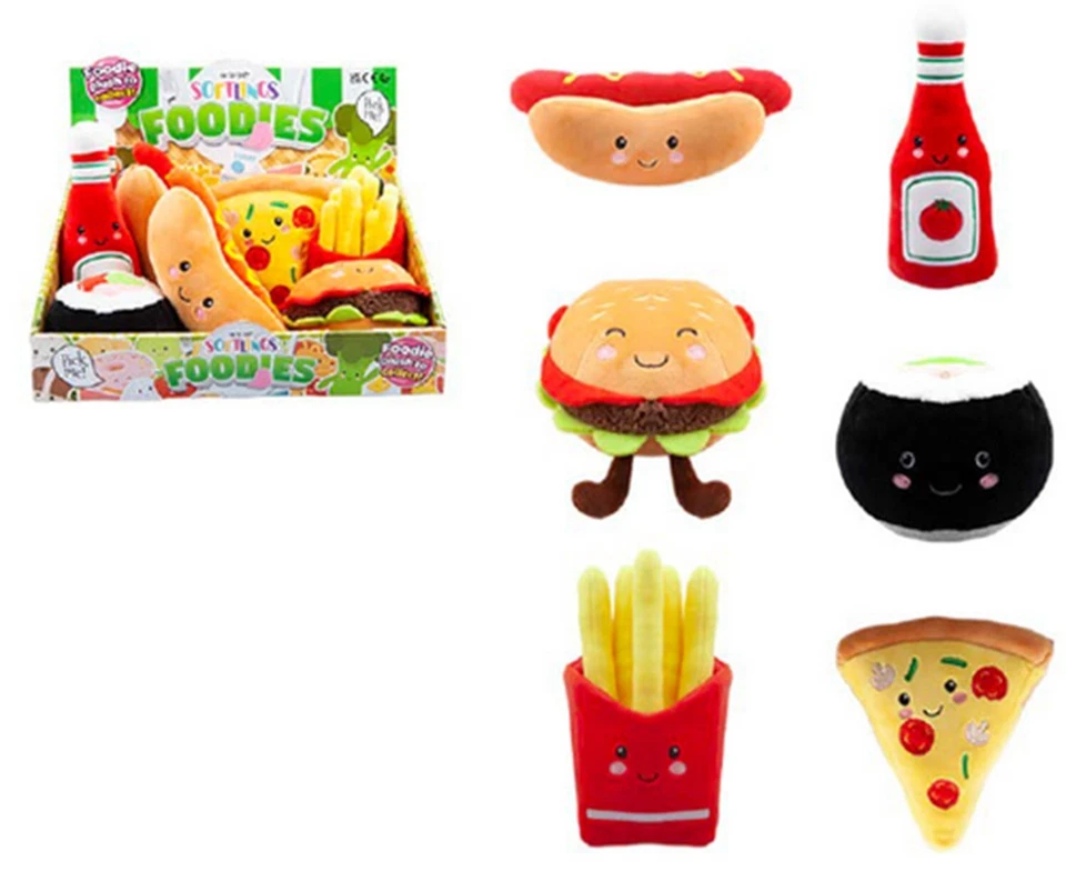 PMS INTERNATIONAL SOFTLINGS Fast Food FOODIES, FOOD PLÜSCH, 456142 - Auswahl Preis/Stck.
