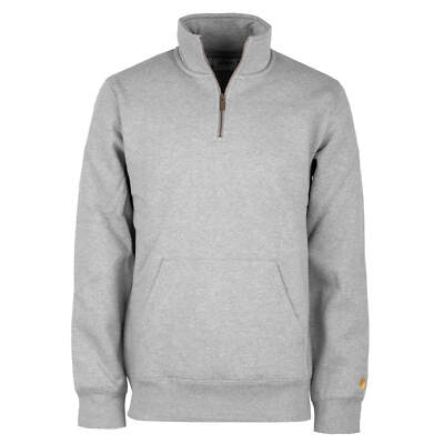 Carhartt WIP Chase Neck Half-Zip Sweatshirt grey - Pullover mit Reissverschluss