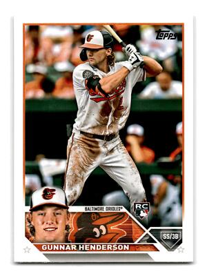 Gunnar Henderson RC Rookie 2023 Topps #206 Baltimore Orioles Mint to Gem