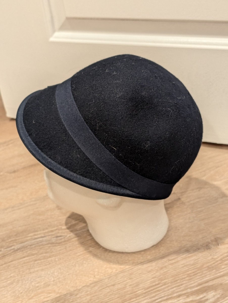 1980s VINTAGE Nine West Black Girls\' Floral Cloche Hat Nine West Womens Hat Black 100% Wool Cloche Style Hat Flower  main image 3
