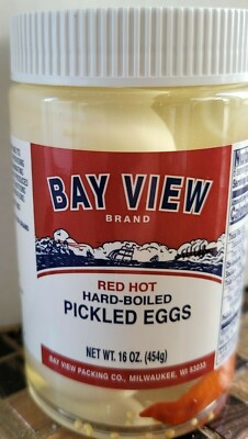 Pickled Red Hot Hard Boiled Eggs Keto Bay View Packing Free Priority Mail Ship