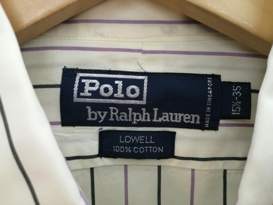 Polo Ralph Lauren Wht Striped Lowell Long Sleeve Shirt eBay