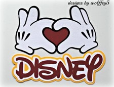 CRAFTECAFE DISNEY TITLE premade paper piecing scrapbook diecut piece 3D WOLFFEY5