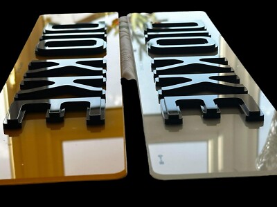 A PAIR OF  TWO TONE 4D 8MM THICK SHADOW  NUMBER PLATES FULLY ROAD LEGAL
