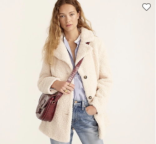 J CREW Teddy sherpa jacket Item BA527 